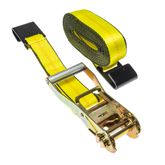 572020Y-12 2 x 20 Ratchet Strap with Flat Hooks - Yellow 1