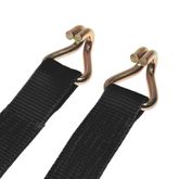 572084B-12 2 x 20 Ratchet Strap with Wire Hooks - Black 3