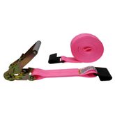 572420P-12 2 x 24 Ratchet Strap With Flat Hooks - Pink
