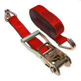 572484R-12 2 x 24 Ratchet Strap with Wire Hooks - Red 1