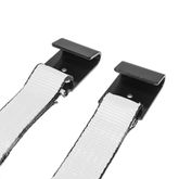 573520N-12 2 x 35 Ratchet Strap with Flat Hooks - White 3
