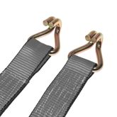 573584G-12 2 x 35 Ratchet Strap with Wire Hooks - Gray 3