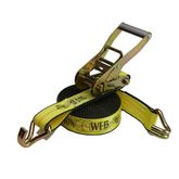 573584YP-12 2 x 35 Python Ratchet Strap With Wire Hooks - Yellow