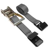574020GP-12 2 x 40 Python Ratchet Strap with Flat Hooks - Gray 1