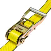 575020Y-12 2 x 50 Ratchet Strap with Flat Hooks - Yellow 2
