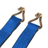575084BL-12 2 x 50 Ratchet Strap with Wire Hooks - Blue 3