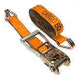 575084O-12 2 x 50 Ratchet Strap with Wire Hooks - Orange 1