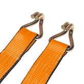 575084O-12 2 x 50 Ratchet Strap with Wire Hooks - Orange 3