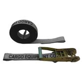 575090G-12 2 x 50 Ratchet Strap with Sewn Loops - Gray