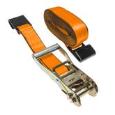 576020O-12 2 x 60 Ratchet Strap with Flat Hooks - Orange 1