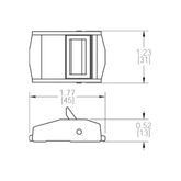 607B 1 Black Cam Buckle - WLL 200 lb 1