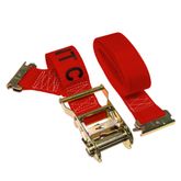 641201R-48 2 x 12 E-Track Ratchet Strap 48 Fixed End - Red 1