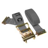 641401G-18 2 x 14 E-Track Ratchet Strap 18 Fixed End - Gray 1