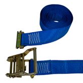 641601BL-12 2 x 16 E-Track Ratchet Strap 12 Fixed End - Blue