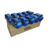 642001BL-48-Box 2 x 20 E-Track Ratchet Straps Box of 10 - Blue