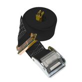 651001B-6 2 x 10 E-Track Cam Buckle Strap 6 Fixed End - Black 1