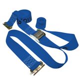 651001BL-36 2 x 10 E-Track Cam Buckle Strap 36 Fixed End - Blue
