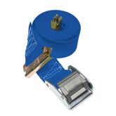 651001BL-48 2 x 10 E-Track Cam Buckle Strap 48 Fixed End - Blue 1