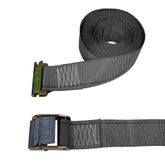 651401G-36 2 x 14 E-Track Cam Buckle Strap 36 Fixed End - Gray