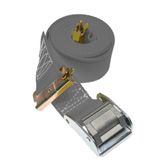 651801G-48 2 x 18 E-Track Cam Buckle Strap 48 Fixed End - Gray 1