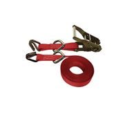 7106-81-45-R-24 1 x 6 Ratchet Strap with Wire Hook D-Ring - Red