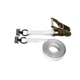 710641N-6 1 x 6 Ratchet Strap with L-Track Single Studs - White