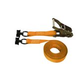 710641O-6 1 x 6 Ratchet Strap with L-Track Single Studs - Orange