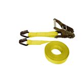 710881Y-6 1 x 8 Ratchet Strap With Wire Hooks - Yellow