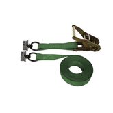 711241F-6 1 x 12 Ratchet Strap with L-Track Single Studs - Green