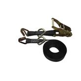 7114-81-45-B-24 1 x 14 Ratchet Strap with Wire Hook D-Ring - Black