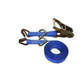 7116-81-45-BL-24 1 x 16 Ratchet Strap with Wire Hook D-Ring - Blue