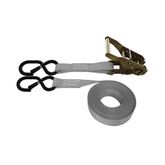 711887KPG-6 1 x 18 Ratchet Strap With S-Hooks With Keeper - Gray