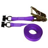 712041PU-6 1 x 20 Ratchet Strap with L-Track Single Studs - Purple