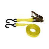 712086Y-6 1 x 20 Ratchet Strap with HD S-Hooks - Yellow