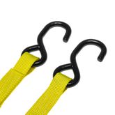 71B0386Y-6 1 x 3 Ratchet Strap With HD Vinyl-Coated S Hooks - Yellow 2