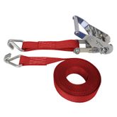 71SS0881SSR-6 1 x 8 Stainless Steel Ratchet Strap With Stainless Steel Wire Hooks - Red