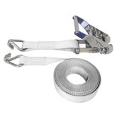 71SS1081SSN-6 1 x 10 Stainless Steel Ratchet Strap With Stainless Steel Wire Hooks - White