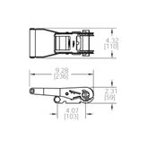 803ST 2 Self-Tensioning Wide  Long-Handle Ratchet - WLL 3666 lb 2