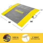 ADP-3036-3000 Guardian 30 x 36 Aluminum Dock Plate for 2 Height Differential - 3000 lb Capacity El2_v2