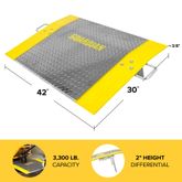 ADP-3042-3300 Guardian 30 x 42 Aluminum Dock Plate for 2 Height Differential - 3300 lb Capacity El2_v2