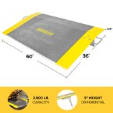 ADP-3660-4100 Guardian 36 x 60 Aluminum Dock Plate for 3 Height Differential - 4100 lb Capacity El2_v2
