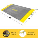 ADP-3672-7800 Guardian 36 x 72 Aluminum Dock Plate for 3 Height Differential - 7800 lb Capacity El2_v2