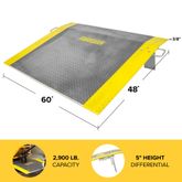 ADP-4860-2900 Guardian 48 x 60 Aluminum Dock Plate for 5 Height Differential - 2900 lb Capacity El2_v2