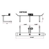 CE7030 L-Track Triple-Hook Hanger 1