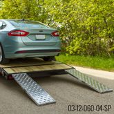 CTR-PP HD Ramps EZ Traction Aluminum Car Trailer Ramps Hybrid Or Hook  Plate End Stub Or Knife Foot - Up To 4000 lb Per Axle 1