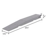 DH-CUP-10 Guardian Rubber Shipping Container Ramps with Wheel Riser Levelers - 73 L x 11 W x 4 H 1