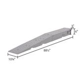 DH-CUP-15 Guardian Rubber Shipping Container Ramps with Wheel Riser Levelers - 95 L x 11 W x 6 H 1