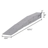 DH-CUP-20 Guardian Rubber Shipping Container Ramps with Wheel Riser Levelers - 117 L x 11 W x 8 H 1
