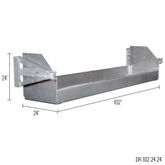 DR-102-24-24 102 L x 24 H HD Ramps Dunnage Racks for Step Deck and Flatbed Trailers 1