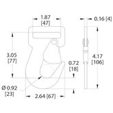 FE7900-1 2 Flat Snap Hook - WLL 2000 lb 1